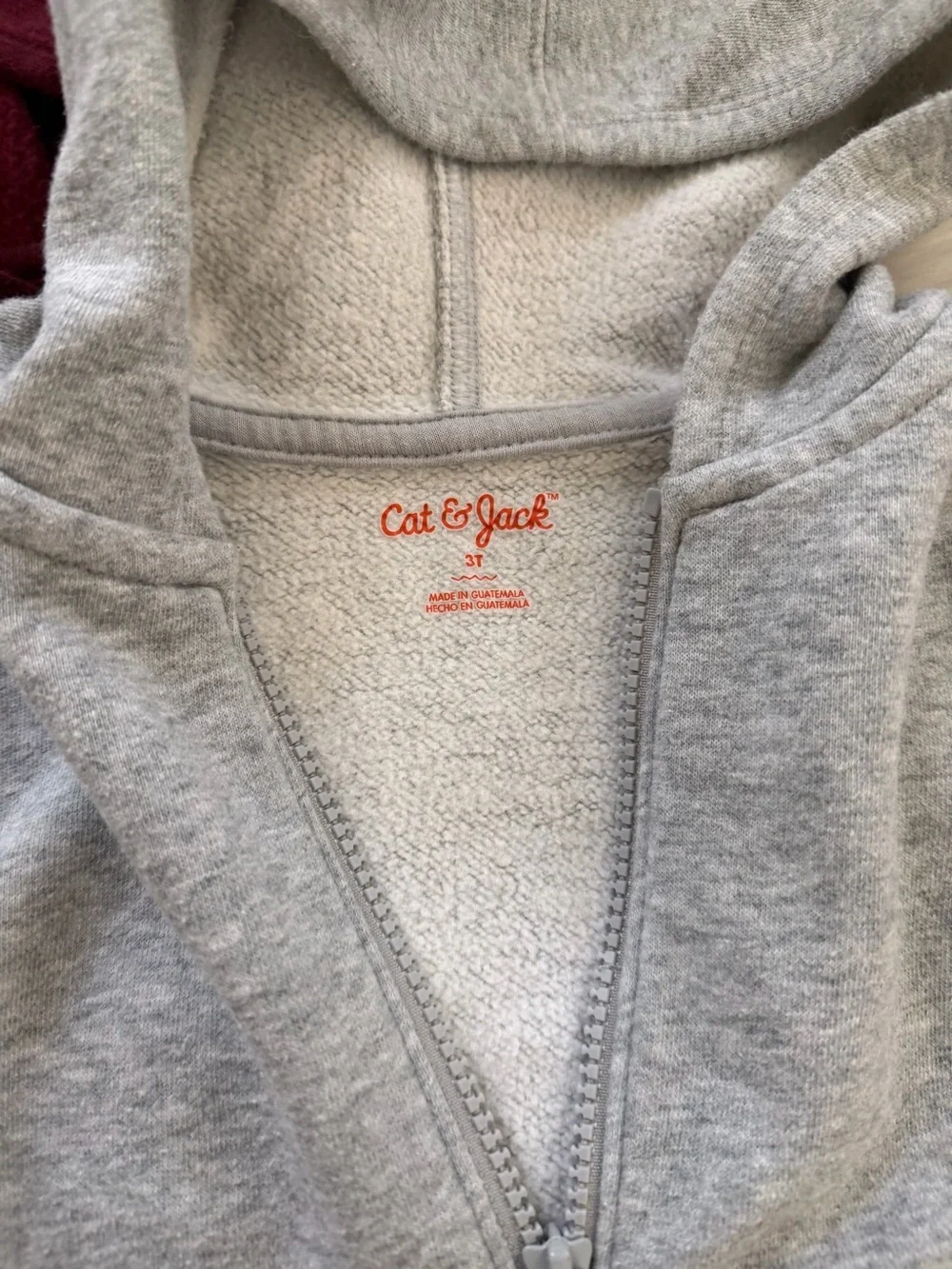 Cat & Jack Two-Pack Hoodies in Gray and Burgundy
